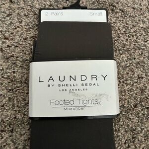 Laundry by Shelli Segal Dark Brown Footed Tights